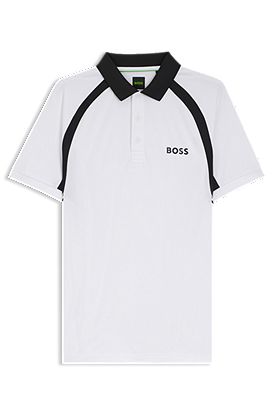 Polo slim fit en tejido elástico de secado rápido