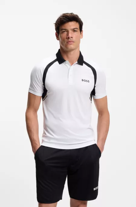 Quick-dry slim-fit polo shirt with four-way stretch