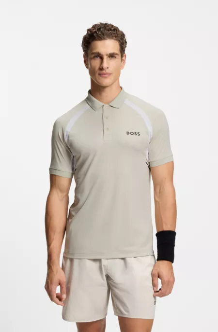 Quick-dry slim-fit polo shirt with four-way stretch