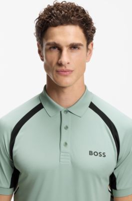 Active Polo slim fit en tejido el&aacute;stico de secado r&aacute;pido, Cal