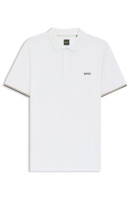 Polo de secado r&aacute;pido con detalles anat&oacute;micos, Blanco