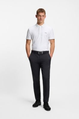 Polo de secado r&aacute;pido con detalles anat&oacute;micos, Blanco