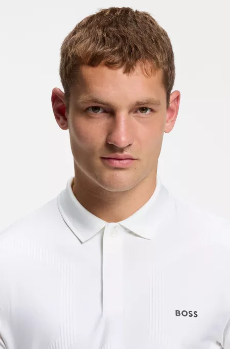 Bodymap-detail polo shirt with quick-dry performance