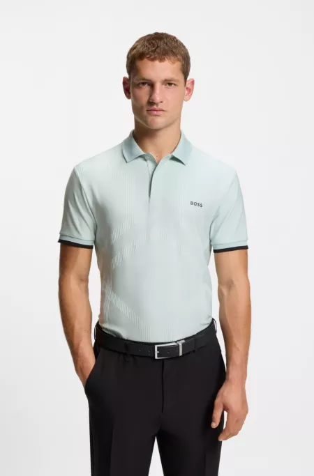 Bodymap-detail polo shirt with quick-dry performance