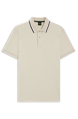 Paddy slim-fit polo shirt in interlock cotton