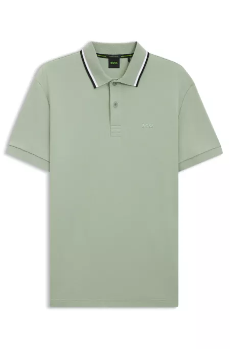 Paddy slim-fit polo shirt in interlock cotton