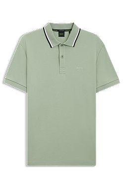 Paddy slim-fit polo shirt in interlock cotton