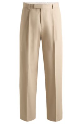 Pantalones BOSS&nbsp;x&nbsp;Shohei Ohtani en sarga de algod&oacute;n repelente al agua, Beige claro