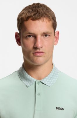 Polo Paddy en coton stretch avec gestion de l&rsquo;humidit&eacute;, Turquoise