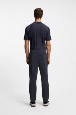 Crest-logo tracksuit bottoms in a regular fit, Dark Blue