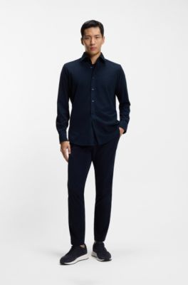 Deportivas de ante con monograma Double&nbsp;B, Azul oscuro