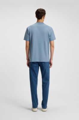 Logo-artwork T-shirt in cotton jersey, Light Blue