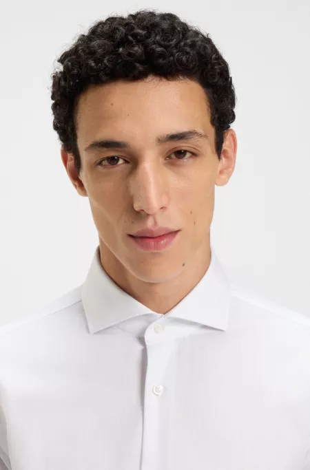 Wrinkle-resistant regular-fit shirt in Oxford cotton