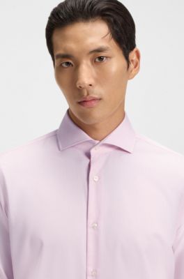 Wrinkle-resistant regular-fit shirt in Oxford cotton, light pink