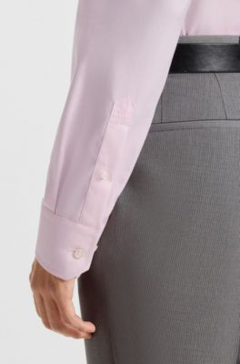 Wrinkle-resistant regular-fit shirt in Oxford cotton, light pink