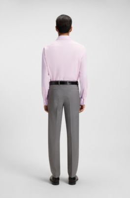 Camisa regular fit de algod&oacute;n Oxford resistente a las arrugas, Rosa claro