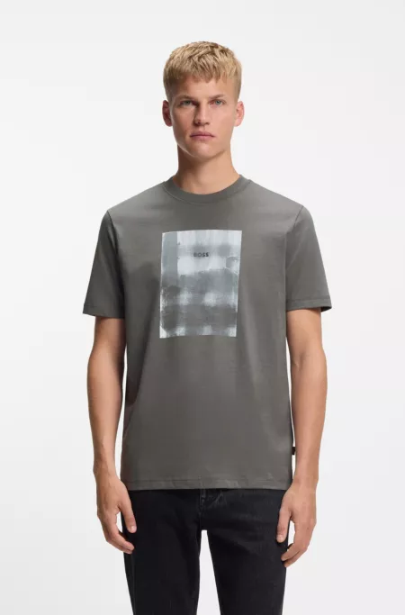 Printed-artwork T-shirt in cotton jersey