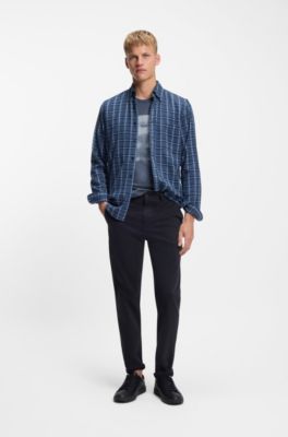 Printed-artwork T-shirt in cotton jersey, Light Blue