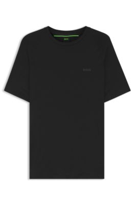 Camiseta slim fit deportiva con control de la humedad, Negro