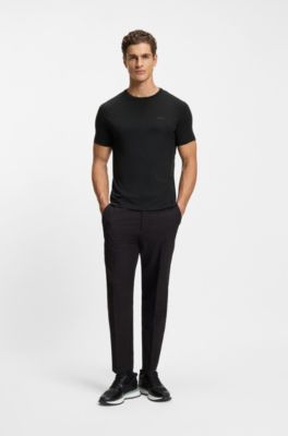 Camiseta slim fit deportiva con control de la humedad, Negro