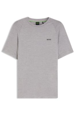 Camiseta slim fit deportiva con control de la humedad, Gris claro