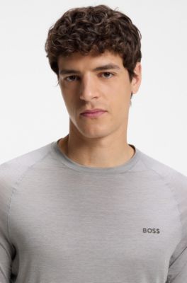 T-shirt Slim sportif avec gestion de l&rsquo;humidit&eacute;, Gris chin&eacute;