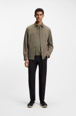 T-shirt Slim sportif avec gestion de l&rsquo;humidit&eacute;, Kaki