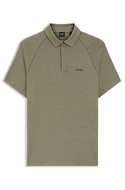 Slim-fit polo shirt with temperature-regulating performance