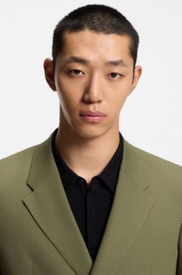 Veste Slim en tissu ripstop stretch, Chaux