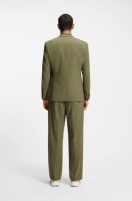 Slim-fit jacket in stretch ripstop, Light Green