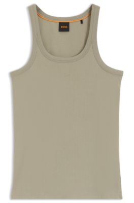 Camiseta sin mangas con espalda nadadora en algod&oacute;n el&aacute;stico, Cal