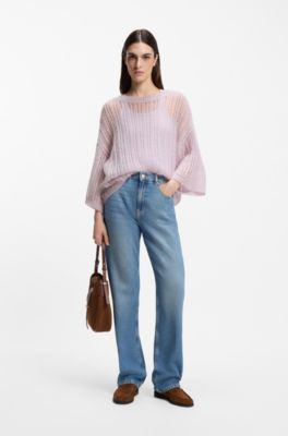 Camiseta sin mangas con espalda nadadora en algod&oacute;n el&aacute;stico, Luz p&uacute;rpura