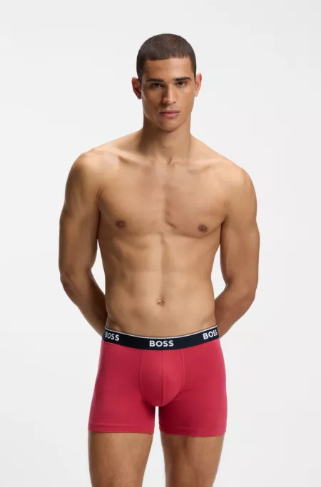 Three-pack of logo-waistband boxer briefs