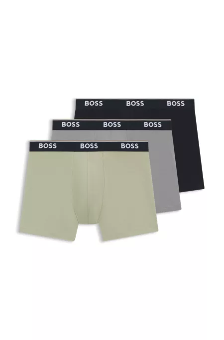 Three-pack of logo-waistband boxer briefs