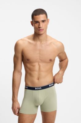 Paquete de tres calzoncillos b&oacute;xer con logo en la cintura, Fantas&iacute;a