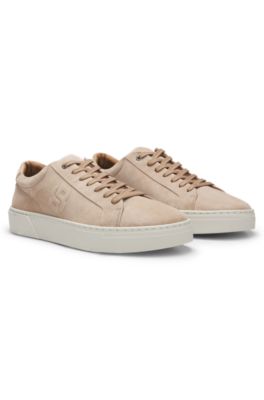 Gary trainers in velour-effect suede, Khaki