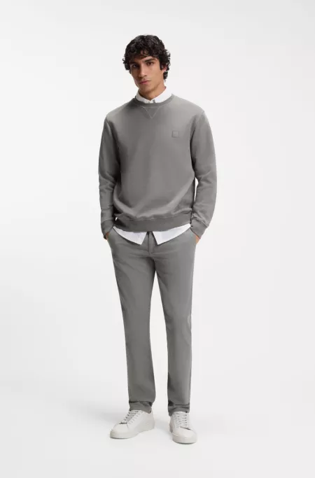 Slim-fit chinos in printed stretch-cotton twill