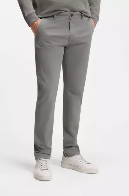 Slim-fit chinos in printed stretch-cotton twill
