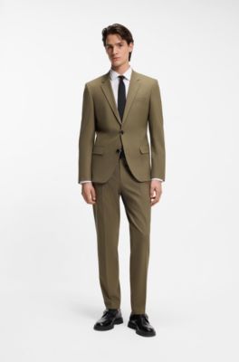 Camisa slim fit en algod&oacute;n Oxford con pu&ntilde;os cl&aacute;sicos, Blanco