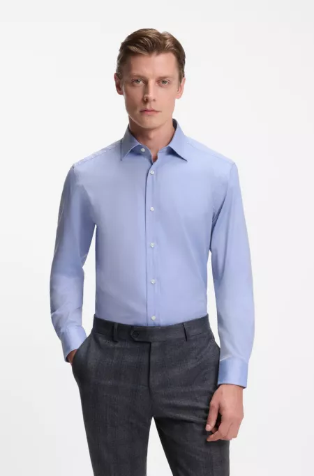 BECKHAM x BOSS slim-fit shirt in Oxford cotton