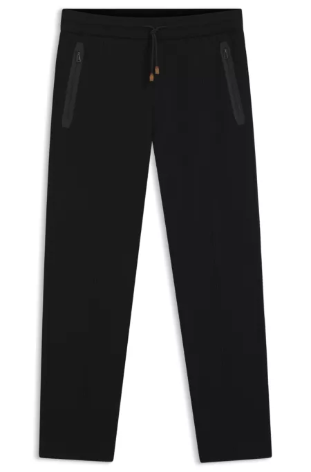 Cotton-blend tracksuit bottoms in a regular fit