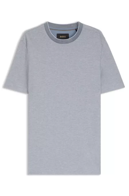 Cotton-silk T-shirt with rich structure