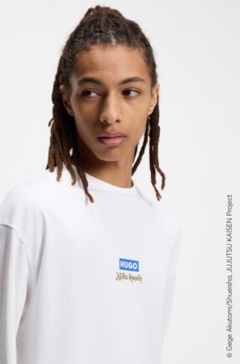 HUGO x Jujutsu Kaisen T-shirt with Yuji, Megumi and Kento print, White