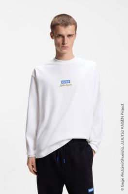 Camiseta HUGO x Jujutsu Kaisen con estampado de Yuji, Megumi y Kento, Blanco