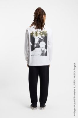 HUGO x Jujutsu Kaisen T-shirt with Yuji, Megumi and Kento print, White