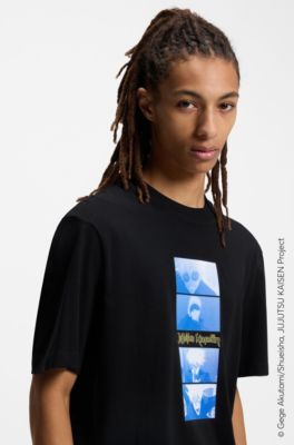 HUGO x Jujutsu Kaisen T-shirt with character print, Black