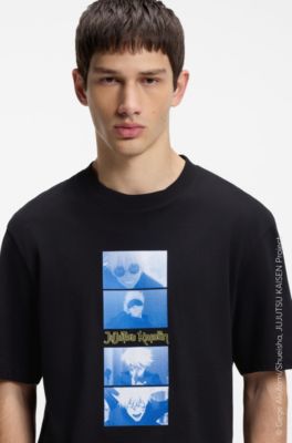 Camiseta HUGO x Jujutsu Kaisen con estampado, Negro
