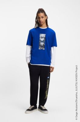 Camiseta HUGO x Jujutsu Kaisen con estampado, Celeste