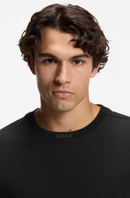 Cotton T-shirt with logo crew neck