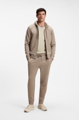 Cotton T-shirt with logo crew neck, Light Beige